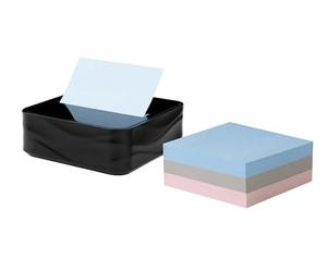 Post-it Note Dispenser, Modern Black, Pack Includes Dispenser and 3 Super Sticky Pop-up Sticky Notes Pads, 2X The Sticking Power (WAVE-330-BKVP)