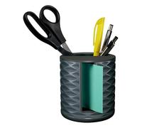 Post-it Note Dispenser, Vertical Design, Pop-Up Notes, Black with Grey Geometric Pattern, 1 Aqua Splash 3 in x 3 in Super Sticky Note Pad