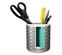 Post-it Note Dispenser with Post-it Pop-up Notes, White Base with Grey Geometric Pattern, 1 Aqua Splash 3 in. x 3 in. Super Sticky Note Pad, Classroom or Office Supplies