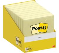 Post-It Notes Retail Display 76x76mm 100 Sheets Canary Yellow (Pack 10) - 7100317841