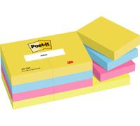 Post-it Notes, 12 Pads (1200 Sheets), 38 mm x 51 mm, Assorted Colours | Self-Stick Notes for Reminders, Planning and Study, Stick and Remove Cleanly; Great for Marking, Organising, Capturing Ideas