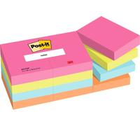 Post-it Notes, 12 Pads (1200 Sheets), 38 x 51 mm, Blue, Green, Orange, Pink | Self-Stick Notes for Reminders, Planning and Study, Stick and Remove Cleanly; Great for Marking, Organising, Capturing Ideas