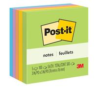 Post-it Notes, 3 in x 3 in, 5 Sticky Notes Pads, 100 Sheets per Pad, Floral Fantasy Collection, School Supplies and Oﬃce Products