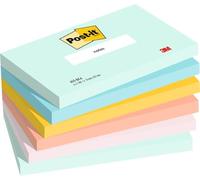 Post-it Notes, 6 Pads (600 Sheets), 127 mm x 76 mm, Assorted Colours