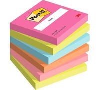Post-it Poptimistic Colour Collection Sticky Notes 76 x 76 mm Assorted 100 Sheets Pack of 6