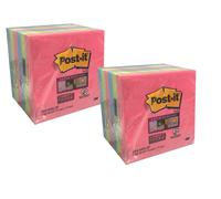 Post-it Cosmic Super Sticky Notes 76 x 76 mm Assorted Colours Square 6 Pads of 90 Sheets