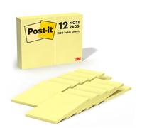 Post-it Notes 659YW Original Pads in Canary Yellow, 4 x 6, 100-Sheet (Pack of 12)