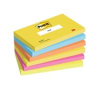 Post-it Notes 76x127mm 100 Sheets Energetic Colours (Pack 6) 655TF