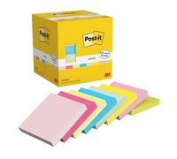 Post-it Notes, 800 Sheets, Pack of 8 Pads (76 mm x 76 mm) Assorted Colours - Self-Stick Notes for Note Taking, to Do Lists & Reminders, Recyclable