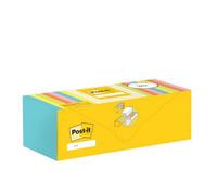 Post-It Notes, Assorted Colours, 24 Pads, 100 Sheets Per Pad, 76 mm X 76 mm - Self-Stick For Note Taking, To Do Lists &