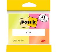 Post-it Notes, Assorted Neon Colours, Promo Pack 3 + 1 FREE Pads, 38 mm x 51 mm, 100 Sheets per Pad - Extra Sticky Notes for Walls, Monitors and Fridge