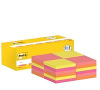 Post-it Notes Assorted Neon Colours, Value Pack, Pack of 21 + 3 FREE Pads, 100 Sheets per Pad, 76 mm x 76 mm - Extra Sticky Notes For Note Taking, To Do Lists & Reminders