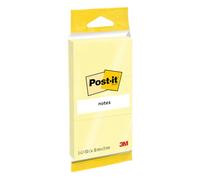 Post-it Notes, Canary Yellow, Hangable Flow Packs, 3 Pads, 38 mm x 51 mm, 100 Sheets Per Pad, - Extra Sticky Notes for Walls, Monitors and Fridge