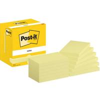 Post-It Notes Canary Yellow, Pack Of 12 Pads, 100 Sheets Per Pad, 76 mm X 127 mm, Yellow Color - Self-Stick Notes For Note
