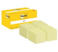 Post-it Notes, Canary Yellow, Value Pack - 12 Pads, 38 mm x 51 mm, 100 Sheets per Pad - Extra Sticky Notes for Walls, Monitors and Fridge