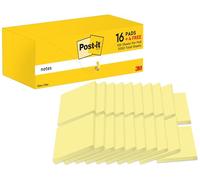 Post-it Notes Canary Yellow, Value Pack - 20 Pads, 100 Sheets per Pad, 76 mm x 76 mm, Canary Yellow - Self-Stick Notes for Note Taking, to Do Lists & Reminders, School and Office Supplies