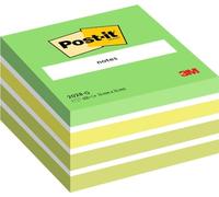 Post-it Notes Cube, 450 Sheets, 76 mm x 76 mm, Green, White