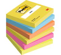 Post-it Notes Assorted Colours - 76mm x 76mm with 100 Sheets, none