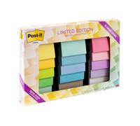 Post-it Notes Limited Edition Super Sticky Color Collection, 3 in x 3 in, 15 Pads/Pack, 45 Sheets/Pad (654-15Ssall)