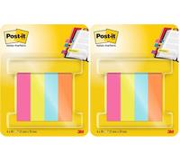 Post-it Notes Markers, Poptimistic Colour Collection, 12.7 mm x 44.4 mm, 50 Sheets/Pad, 4 Pads/Pack 7100259443 (Pack of 2)