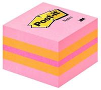 Post-it Notes - Mini Cube - Pink Coral, Neon Orange, Neon Pink, Neon Orange - 40