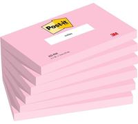 Post-it Notes, Pink, Lined, 6 Pads, 76 mm x 127 mm, 100 Sheets per Pad - Self-Sticking Notes for Walls, Monitors and Fridge