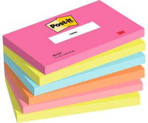 Post-it Notes Poptimistic Color Collection, Pack of 6 Pads, 100 Sheets per Pad,76 mm x 127 mm, Pink, Green, Blue, Orange - Self-Stick Notes for Note Taking, to Do Lists & Reminders