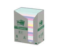 Post-it® Notes Recycled Pastel Rainbow Tower Pk16 76x127