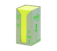 Post-it Notes Recycled Tower 76x76mm Canary Yellow (Pack of 16) 654-1T - 654-1T