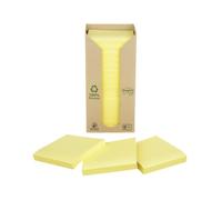 Post-it Recycled Sticky Notes 76 x 76 mm Canary Yellow 16 Pads of 100 Sheets
