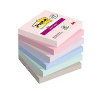 Post-it Soulful Super Sticky Notes Square 76 x 76 mm Plain Assorted 90 Sheets Value Pack 4 + 2 Free
