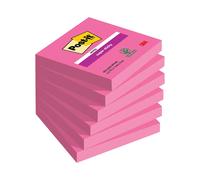Post-it Notes Super Sticky 76x76mm Fuchsia 90 Sheets (Pack of 6) 654-6SS-PNK-EU