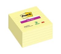 Post-it Notes Super Sticky XL 101 x 101mm Lined Canary Yellow (6 Pack)