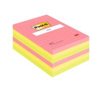 Post-It Notes XXL 101 x 152mm 100 Sheets Assorted Neon Pack of 6 (660-N)