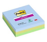 Post-it Oasis Super Sticky Notes 101 x 101 mm Assorted 70 Sheets Pack of 3