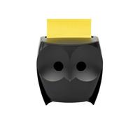 Post-it Owl Note Dispenser, Includes 1 Pad of Post-it 3 in X 3 in Super Sticky Dispenser Pop-up Notes, 45 Sheets, OWL-330-BK