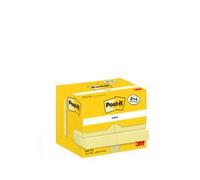 Post-it Sticky Notes 653-Y12 38 x 51 mm 100 Sheets Per Pad Yellow Pack of 12 (8+4 Free)