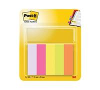 Post-it Index Flags 670-5 Assorted Plain Not perforated Special format 5 Packs of 100 Strips