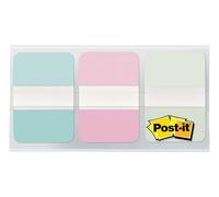 Post-it® Pastel Color Tabs, Gradient Blue, Pink, Clear, 36 Tabs/Pack