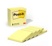 Post-it Pop-up Notes 3x3 in, 5 Pads, America's’s #1 Favorite Sticky Notes, Canary Yellow, Clean Removal, Recyclable (3301-5YW)