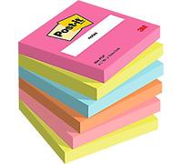 Post-it Poptimistic Colour Collection Sticky Notes 76 x 76 mm Assorted 100 Sheets Pack of 6