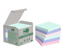 Post-it Recycled Sticky Notes Assorted Pastel 76 x 76 mm 100 Sheets Pack of 6