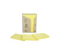 Post-it Sticky Notes Recycled Canary Yellow 76x127mm Cardboard Packaging (Pk 16)