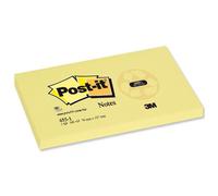 Post-It Recycled Notes Pad of 100 76x127mm Canary Yellow Ref 655-1YE [Pack 12]