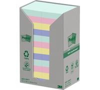 Post-it Post it Recycled Notes Assorted Colours 38x51mm 100 Sheets (Pack of 24)