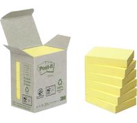 Post-it Recycling Notes Canary Yellow, Pack of 6 Pads, 100 Sheets per Pad, 38 mm
