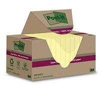 Post-it Self-Stick Note, Notebook, 12 Pads x 70 Sheets each, 47.6 mm x 47.6 mm, Canary Yellow, Extra Sticky, 100% Recycled