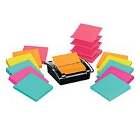 Post-it Sheet Super Sticky Note and Dispenser Value Pack, 3 in x 3 in, 12 Pads, Assorted Colors (DS330-SSVA)