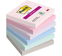 Post-it Soulful Colour Collection Super Sticky Notes 76 x 76 mm Assorted 90 Sheets Pack of 6