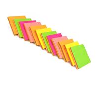 Post it Sticky Notes Bright | Multi-Coloured Sticky Pads | to Do List | Note Pads for Home, Office and School | Memo Pads | Pack of 12 | 76mm x 76mm 100 Sheets Per Pad
